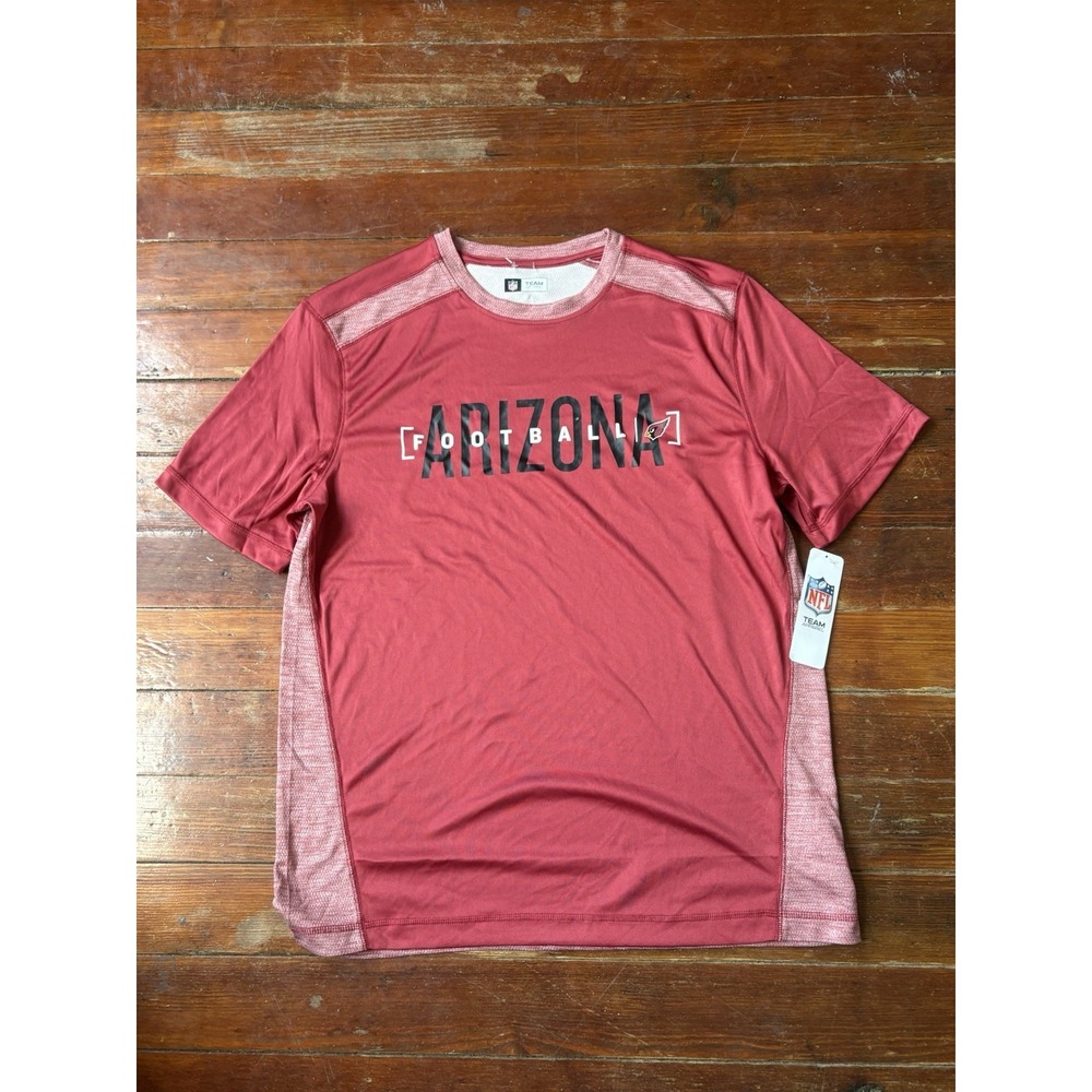 NWT ARIZONA CARDINALS Football M NFL Team Apparel T Shirt Mens L Workout Red